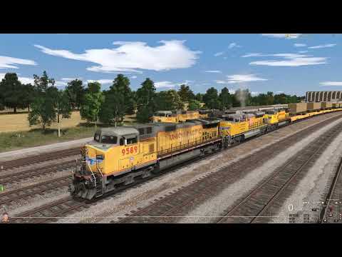 Trainz Railroad Simulator 2022 (TRS22) - GE C44-9W - Military Equipment Movement - 4K UHD