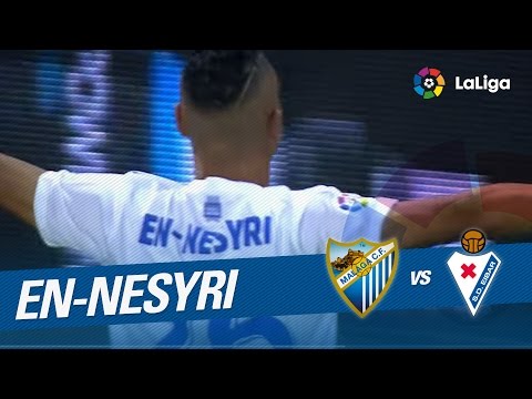 Golazo de En-Nesyri (2-1) en su debut en el Málaga CF vs SD Eibar