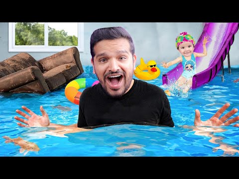 WE MADE A WATERPARK IN OUR HOUSE