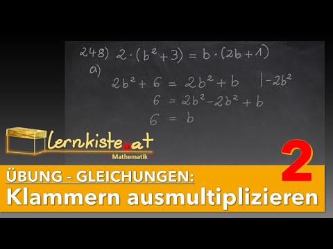 Gleichungen - Klammern ausmultiplizieren 2 - mit Potenz - Nr. 248 a)