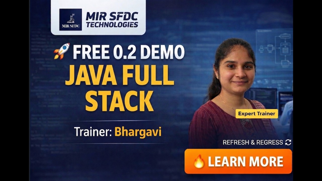 Full Stack Java Live Demo 0.2 | Trainer Bhargavi | MIR SFDC Technologies