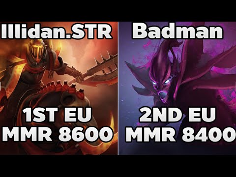 Illidan STR MMR 8600 vs Badman MMR 8400 Dota 2