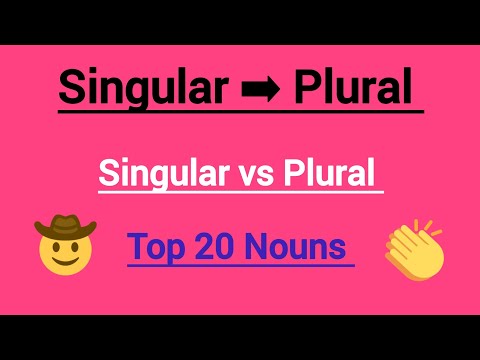 singular plural nouns l singular plural number l Singular Plural form of nouns l Singular Plural