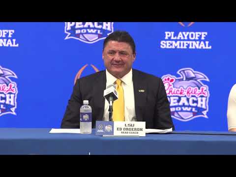 Video: Ed Orgeron, Justin Jefferson, & Joe Burrow Discuss CFB Semifinal Win