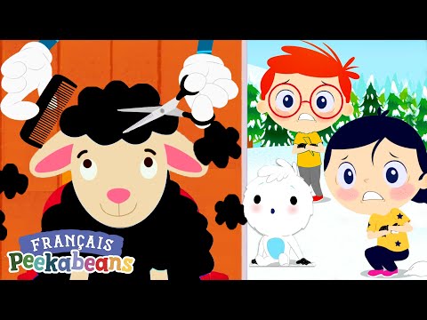 Baa baa mouton noir | Comptines et mélodies pour enfants | Peekabeans en français ♫
