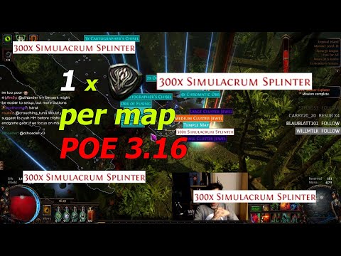 ⚡ POE 3.16 ⚡crouching_tuna - 1 Simulacrum per Map