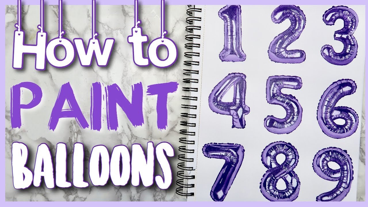 How to Paint Mylar/Foil Letter + Number Balloons! Beginner Painting Tutorial