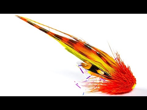 Fire Tiger Muddler Tube Fly. Munker Style. River Salmon / Sea Trout Fishing. Deer Hair Fly Tying.