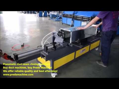 Pneumatic duct seam closing machine manufactured by Preda Machine