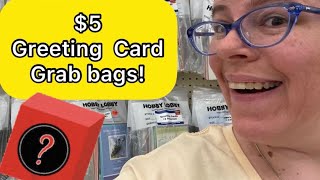 $5 Grab Bags @hobbylobby #greetingcards #grabbags #hobbylobbyshopping #clearanceshopping #clearance