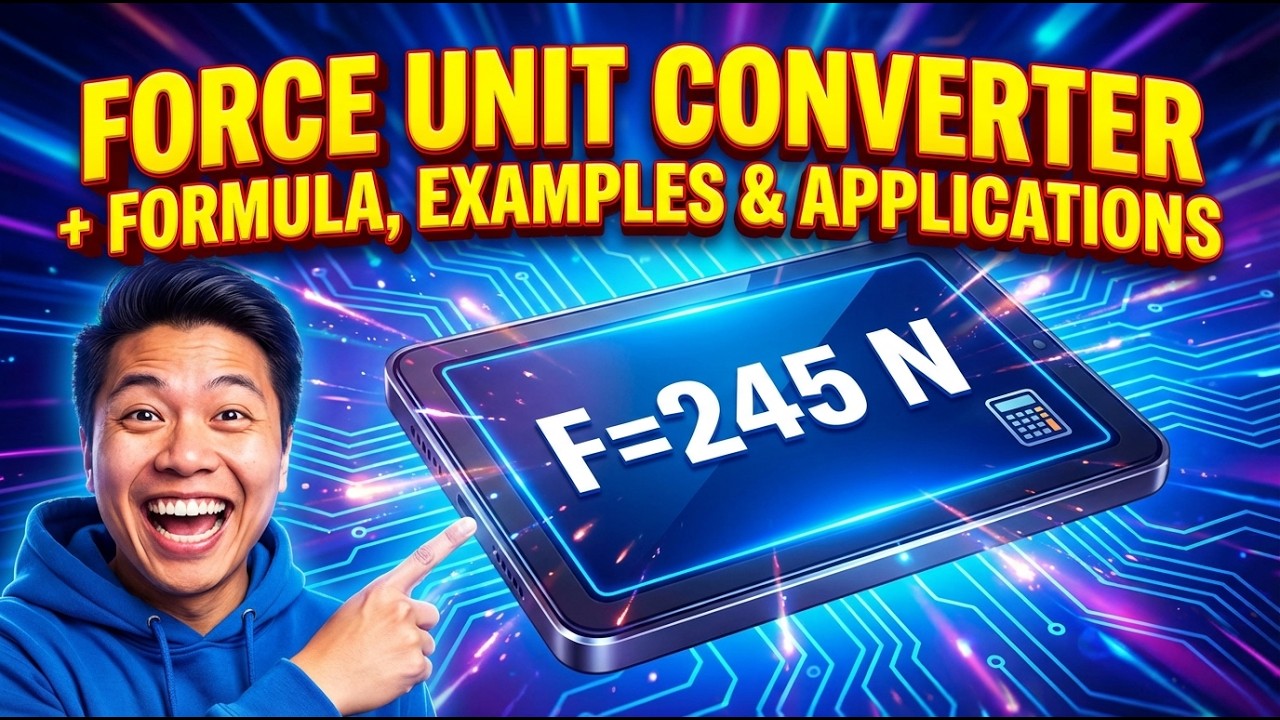 Force Unit Converter + Formula, Examples & Applications