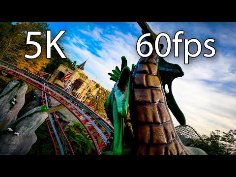 Draak front seat on-ride 5K POV @60fps Plopsaland De Panne