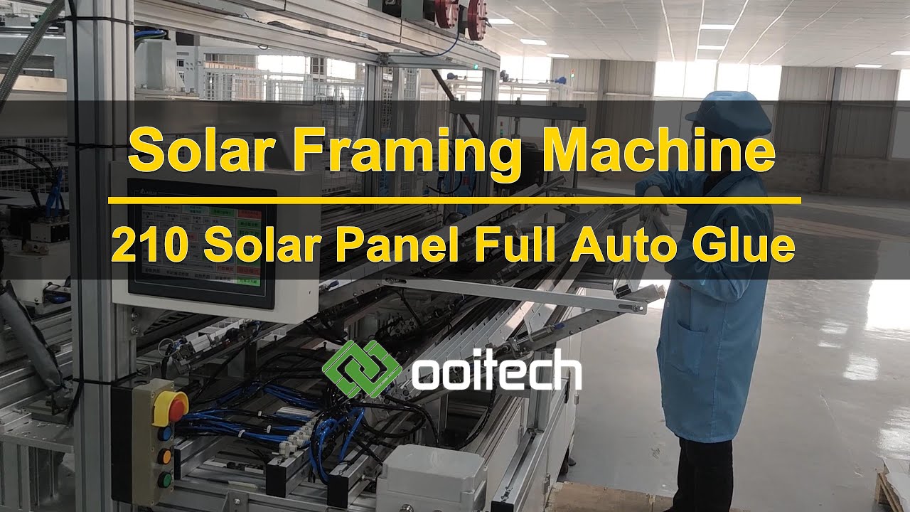 [4K] Full Auto Framing Machine | Solar Panel Making