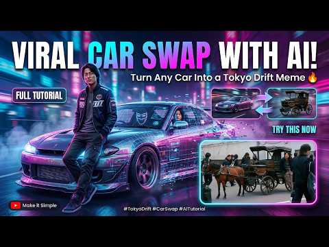How to Make Viral Tokyo Drift Car Swap Meme with AI (Full Tutorial)