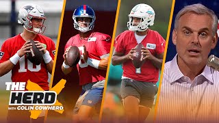Mac Jones reportedly 'struggling' in camp, Tua and Daniel Jones' season predictions | NFL | THE HERD