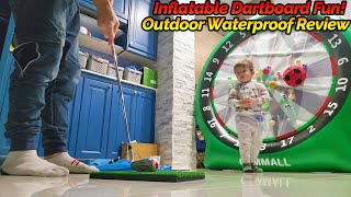 Perfect Backyard Game! Giant Inflatable Velcro Dartboard for Soccer Target, Golf Target, Tennis