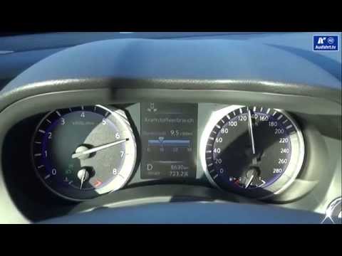 2014 Infiniti Q50 2.0t  - Beschleunigung - 0-100 km/h kph acceleration Tachovideo