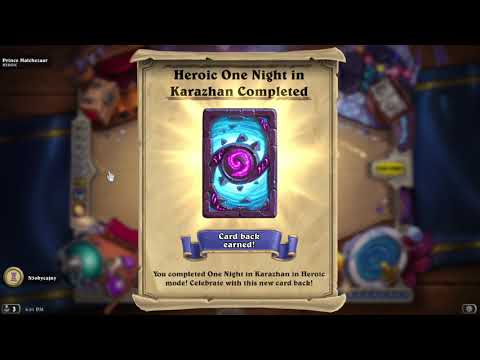 Hearthstone: Free Medivh! (Heroic One Night in Karazhan) finally!