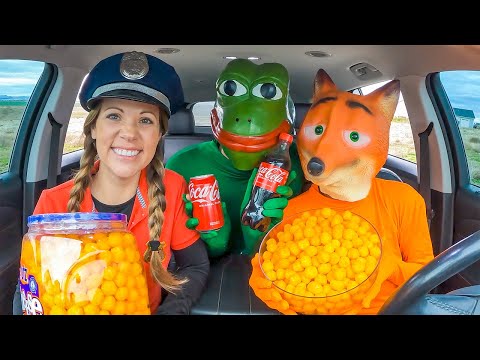 Rubber Ducky Steals Puppy from Cow and Police in Car Ride Chase!