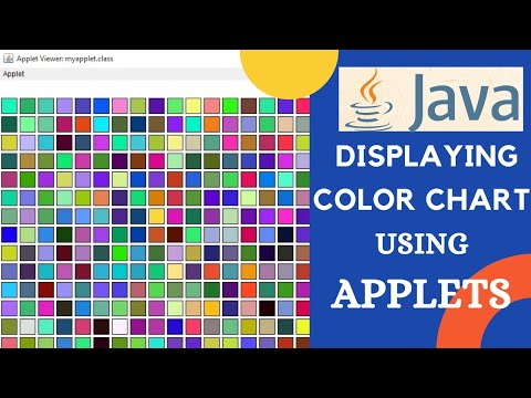 Applets In Java Program To Display Color Chart Using Applets Java Tutorial Java Coding