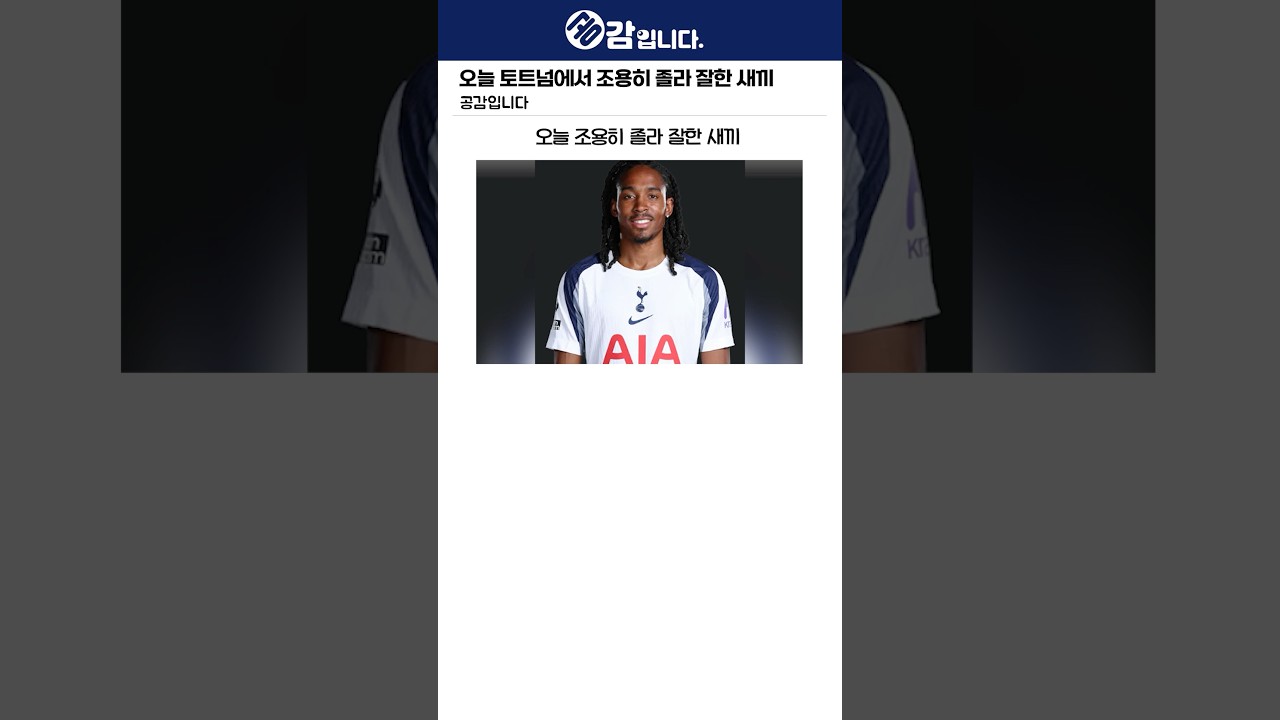 오늘 토트넘에서 조용히 졸라 잘한 새끼