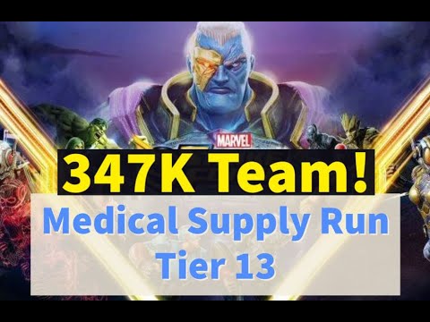 347K Team! Medical Supply Run Tier 13 Challenge Unlock Guide | Marvel Strike Force - Free to Play