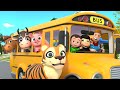 The Wheels on The Bus Song | Animal Version | Newborn Baby Songs & Nursery Rhymes