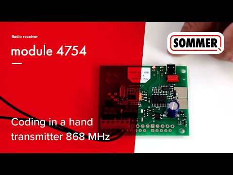 SOMMER Coding in a hand transmitter 868 MHz to a radio receiver module 4754 (EN)