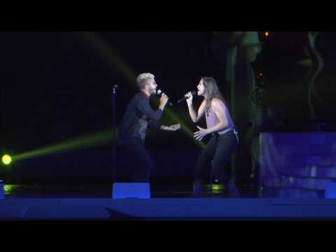 WDW - Surprise Performance of Happily Ever After Sung By Angie Keilhauer and Jordan Fisher,