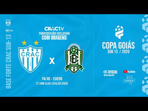 CRAC SUB-13 X Itaberaí AO VIVO COM IMAGENS - COPA GOIÁS 2026