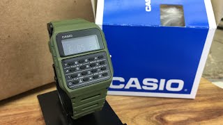 Green Casio Calculator Watch (CA53WF-3B) Data Bank Unboxing & First Impressions