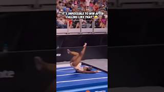 You Can’t Beat Simone Even If She Falls💀 #gymnastics #simonebiles #vault #gymnast #fall #sports