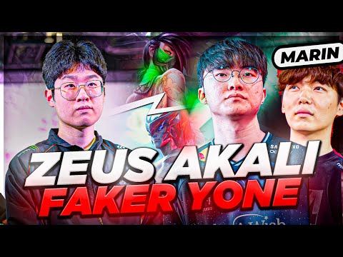 ZEUS MODO DIOS CON AKALI TOP VS SKT T1 MARIN Y FAKER!! WTF 🤯