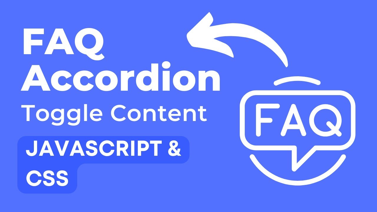 Faq accordion HTML CSS JavaScript Source Code