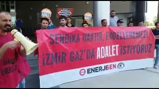İzmirgaz işçisi direniyor