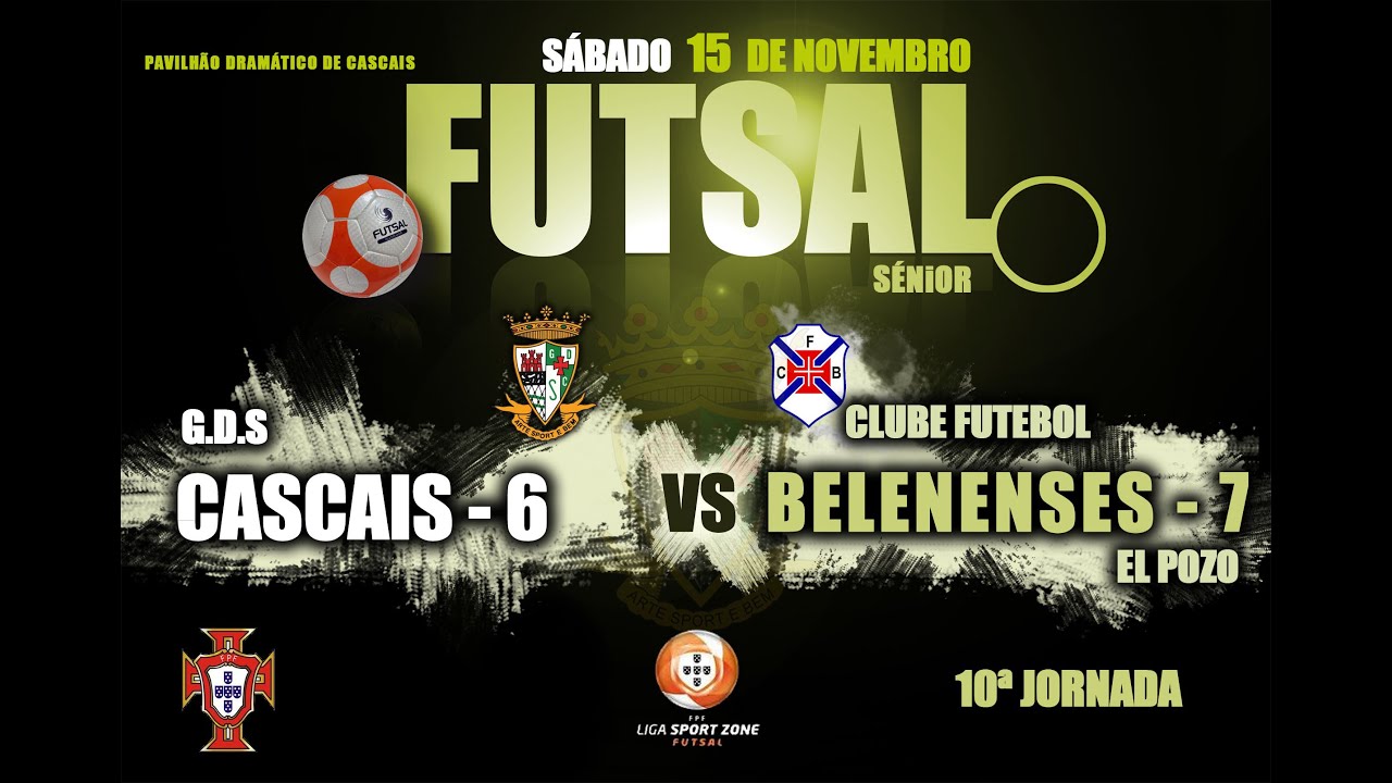 Resumo 10ªJª Liga Sport Zone GDS Cascais 6 - 7 C...