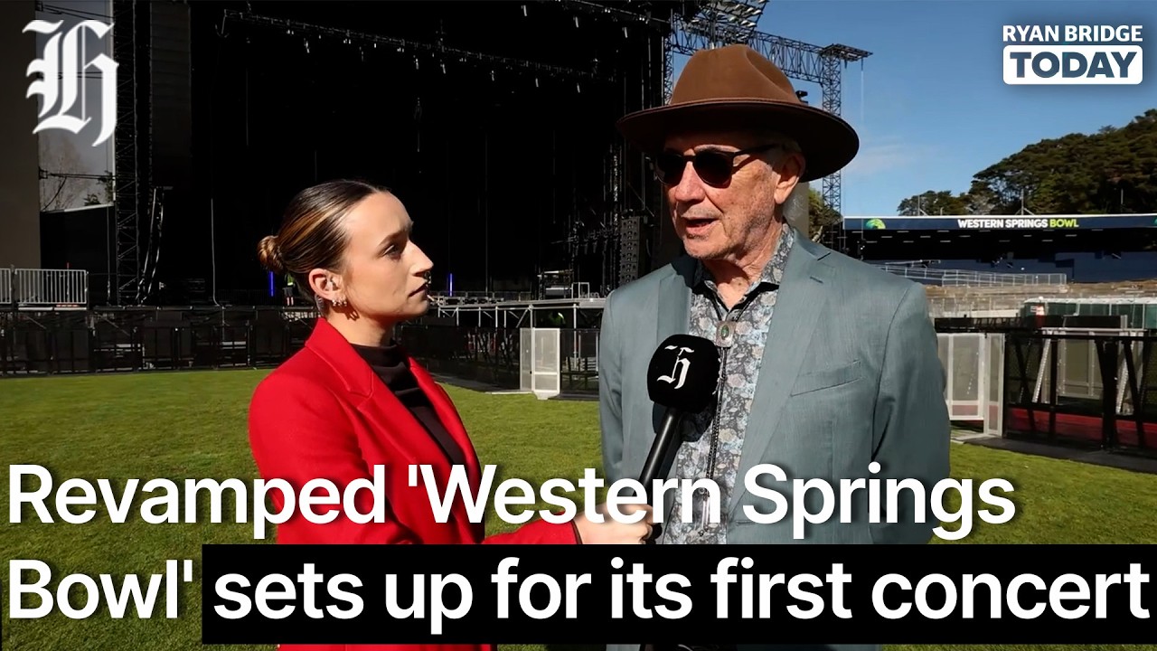 Auckland's revamped 'Western Springs Bowl' sets up for its first concert | Ryan Bridge TODAY