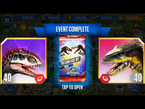 FREEDOOM FACE OFF PACK (OPEN X3)  | JURASSIC WORLD THE GAME
