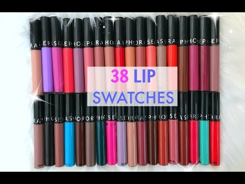 NEW Sephora Collection Cream Lip Stains! 38 LIP SWATCHES! | Casey Holmes