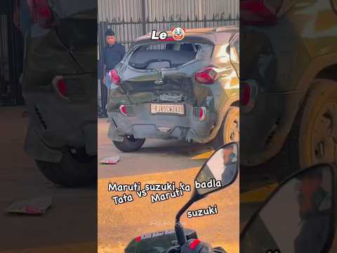 Ertiga and Tata punch accident🤡🤣 #automobile #ertiga #punch #tata #roadaccdient #tatamotors