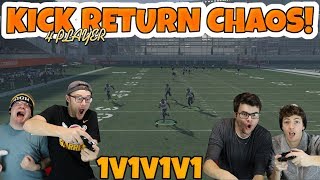 This 4 Player Mini Game Is Absolute Madness!! MADDEN 18 KICK RETURN CHAOS