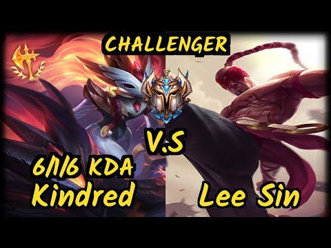 Svenskeren (KINDRED) vs LEE SIN - 6/1/6 KDA JUNGLE CHALLENGER GAMEPLAY - NA