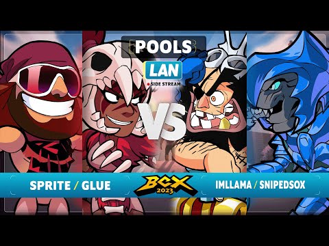 Sprite & Glue vs ImLlama & SnipedSox - Pools - Brawlhalla World Championship 2023 - LAN 2v2