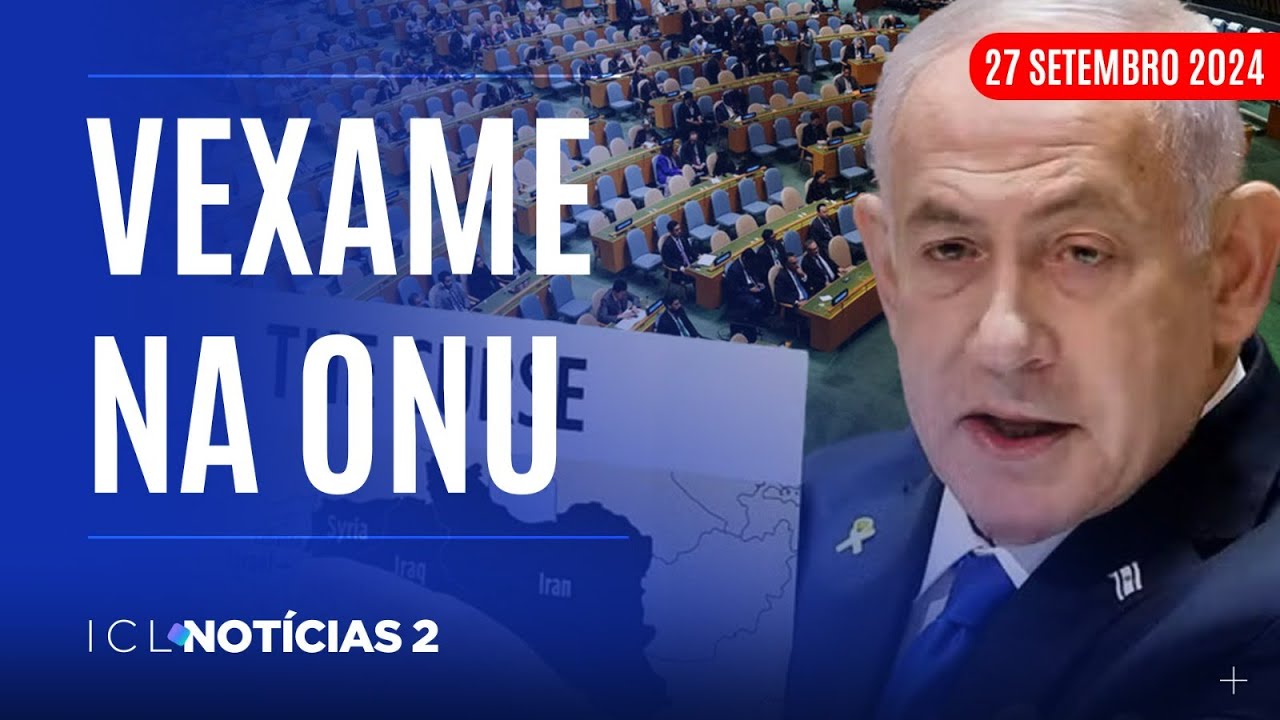 NETANYAHU É VAIADO EM DISCURSO, FALA EM PAZ E MANDA BOMBARDEAR BEIRUTE - ICL NOTÍCIAS 2 AO VIVO