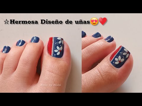 Toenail Art Design | Diseño de uñas para pies ♥️  uñas 2024 Tendencias