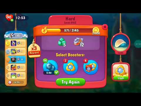 Fishdom Hard Level 9152 (with ingame boosters) @choraelmin