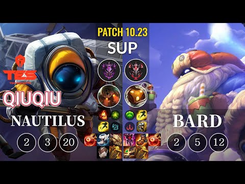 TES QiuQiu Nautilus vs Bard Sup - KR Patch 10.23