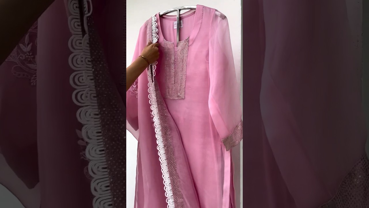 Latest pure tissue silk organza kurta set | comment for link✨