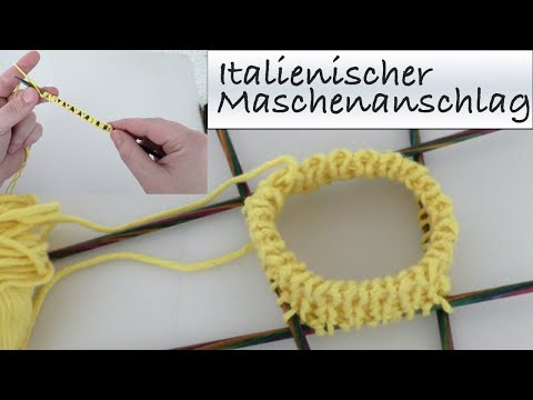 Italian cast-on in rounds