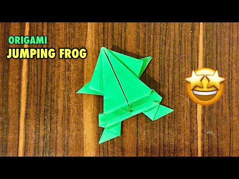 How To Make A Paper JUMPING FROG - Fun & Easy Origami Frog ||